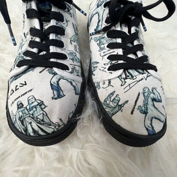Star Wars x Toms Star Wars Sketch Print Shoes TRVL Lite Low Men's Size 8.5 W - Picture 2 of 9
